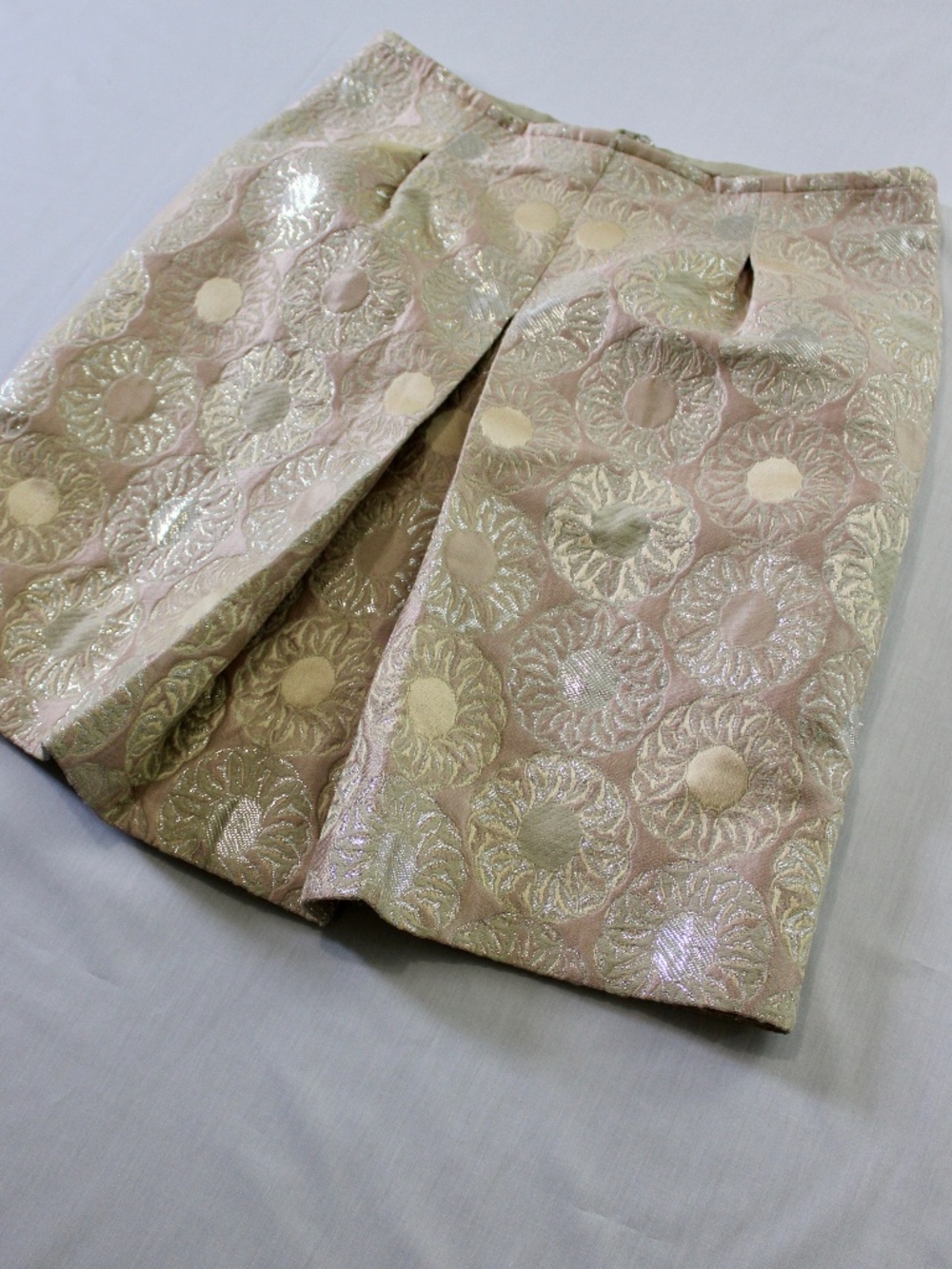 Brooks Brothers NWT Metallic Brocade Pleated Mini Skirt Size 10